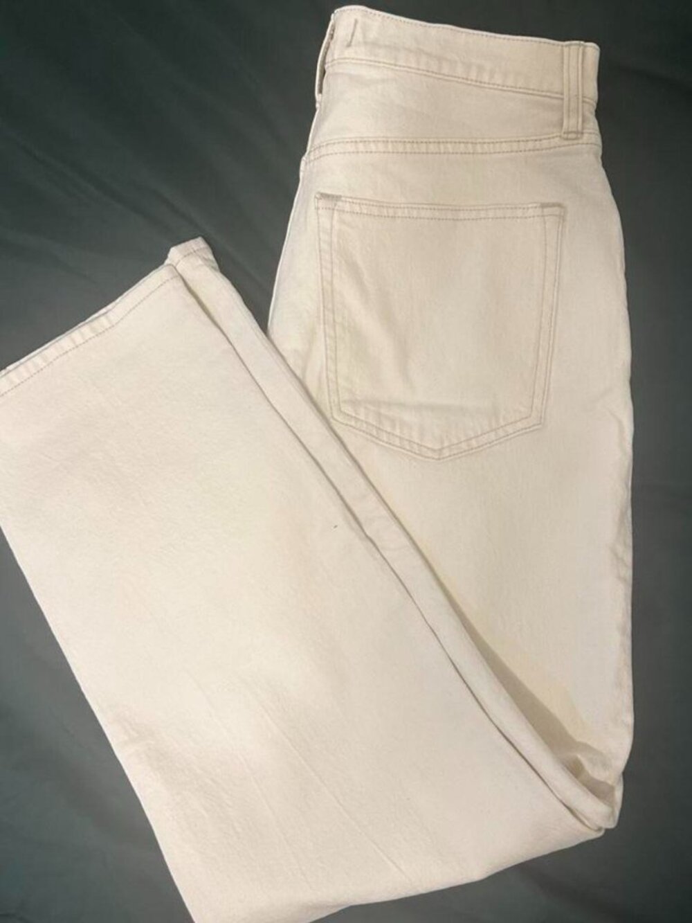 Abercrombie & Fitch Cream Straight Leg Jeans Size 30 Brand New